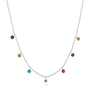 Colorful Evil Eye Charm Necklace