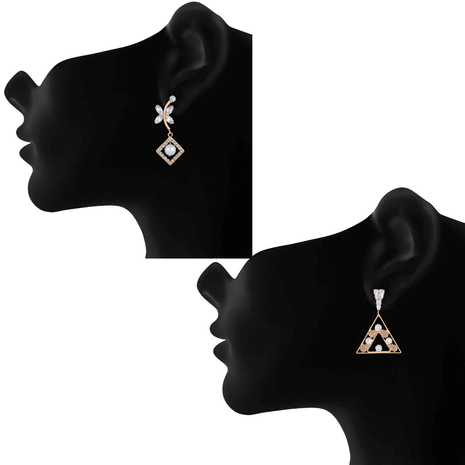 Combo of 2  Butterfly Shaped & Dangler Earrings