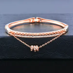 Crystal Pendant Bangle Cuff For Women Gold Silver Color Bracelets jewelry for women