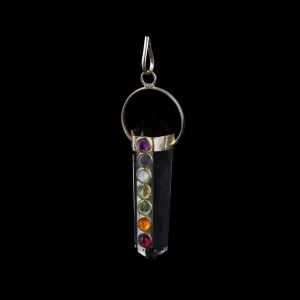 Crystal Stone Pendant  - Double Point Chakra |  Crystal Dollar/ Stone Locket for Men & Women