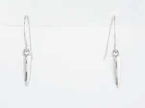 Dangle Drop Earrings Modern in 14K White Gold
