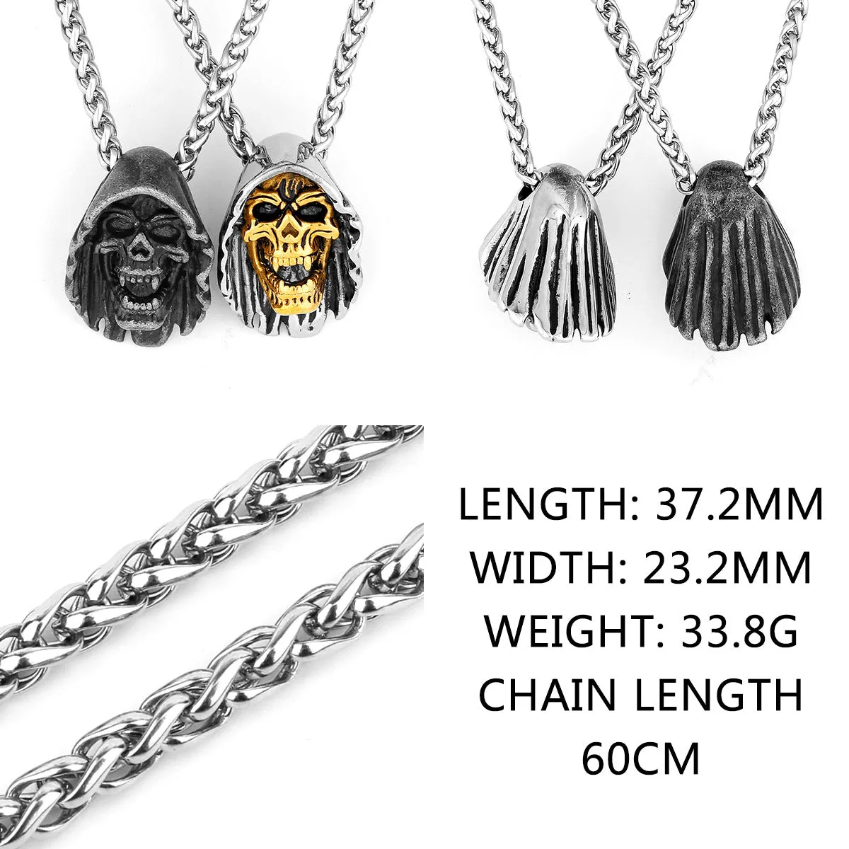 Dark Dynasty - Gothic Skull Titanium Steel Pendants by The Nevermore