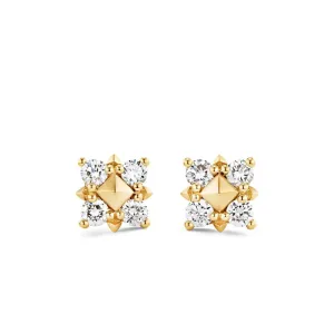 David Yurman Petite Modern Renaissance Pyramid Pearl Stud Earrings