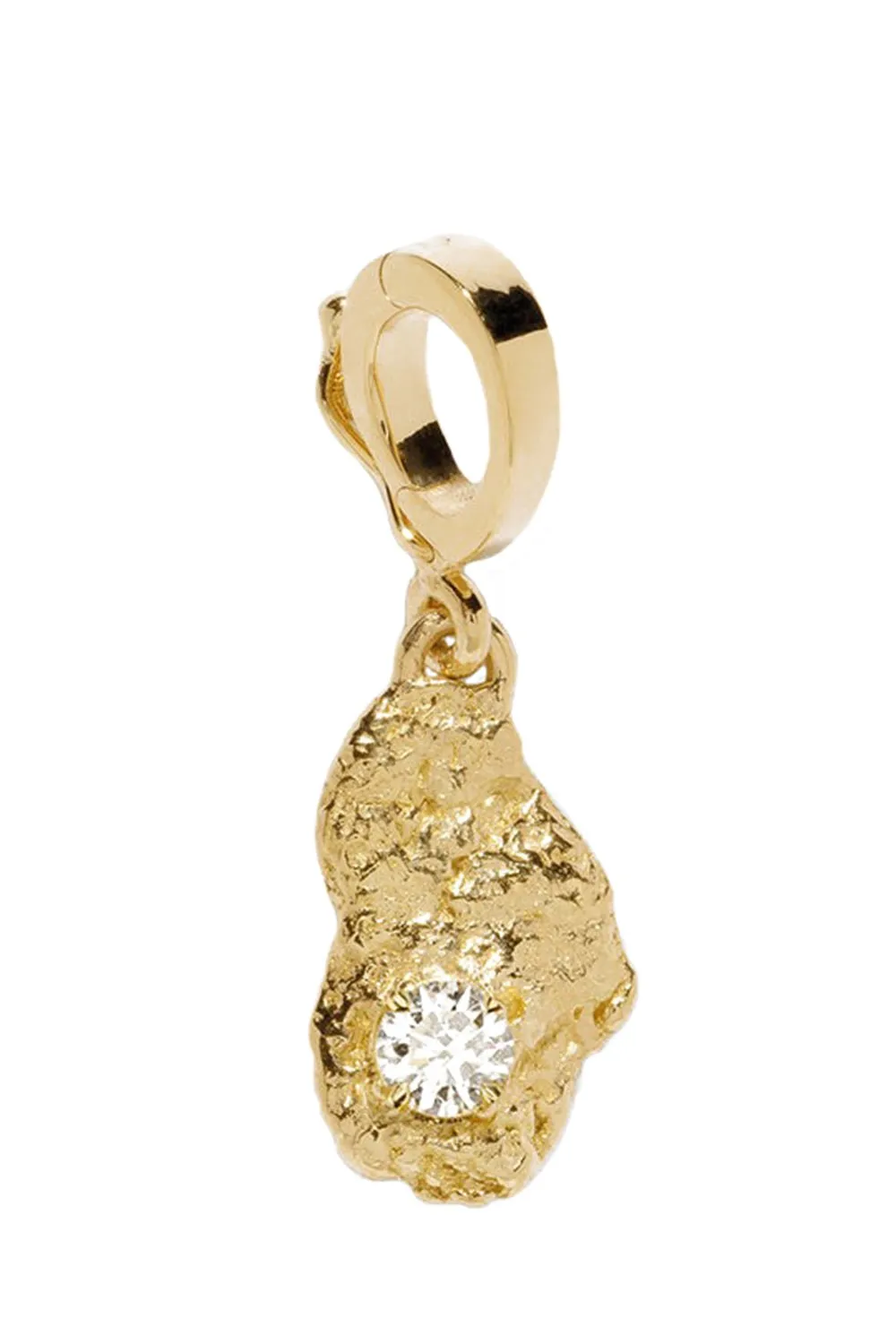 Diamond Scattered Small Gold Nugget Charm