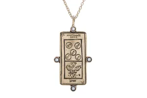 Diamond The Lovers Tarot Card Necklace - READY-TO-SHIP