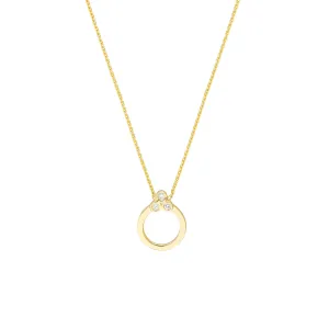 Diamond Trinity Door Knocker Necklace