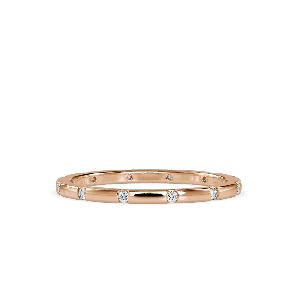 DiamondAura Flush Gold Band