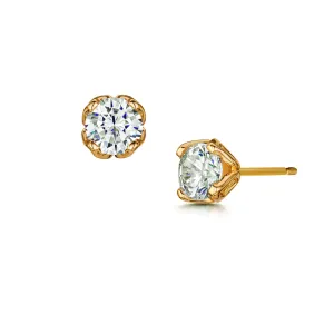 Dianna Ear Stud Earrings - Gold