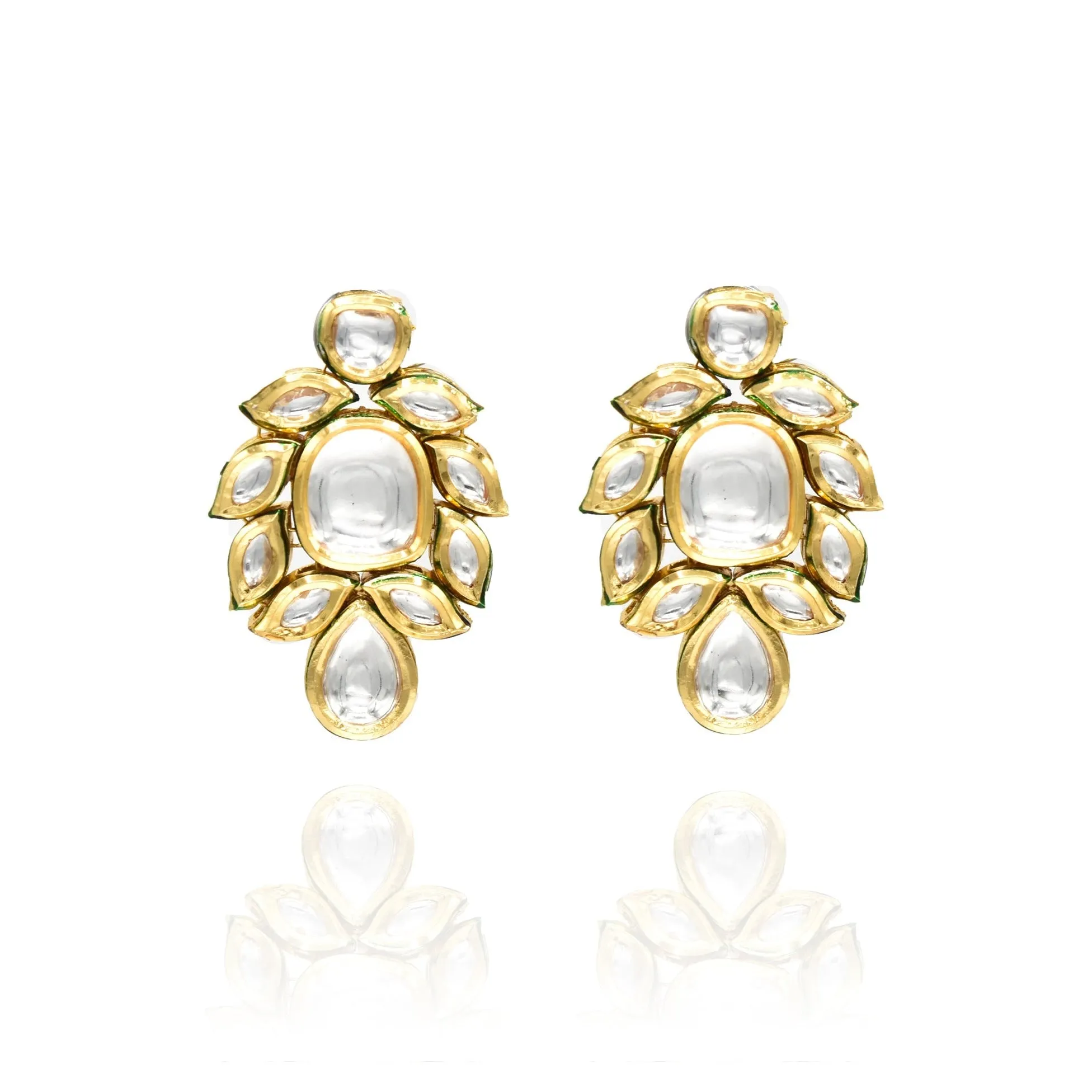 Diya Kundan Studs