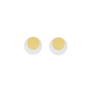 DNSK - Theia Two Tone Circle Stud Earring Gold Dot