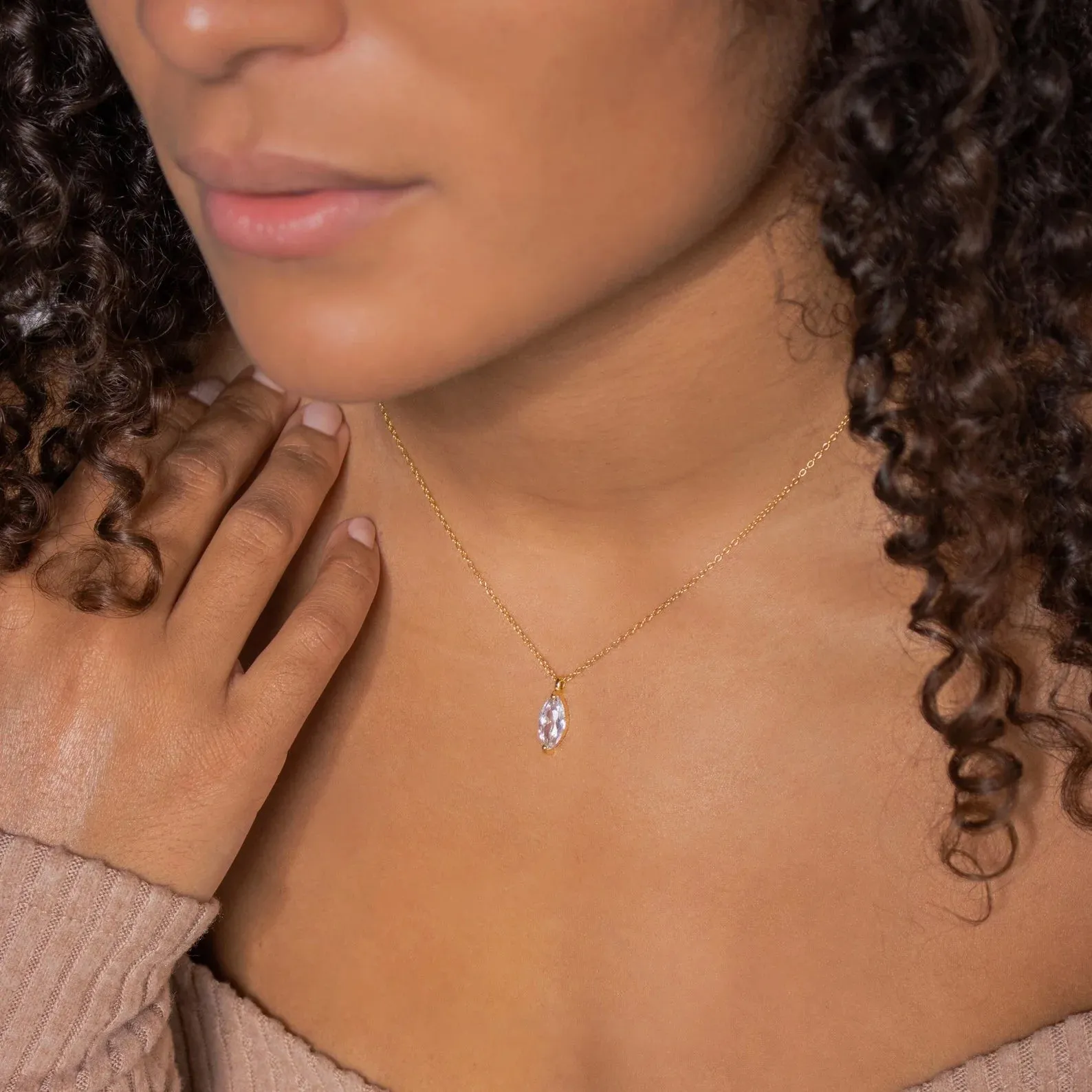 Elegant Romance: Athens Marquise Diamond Necklace