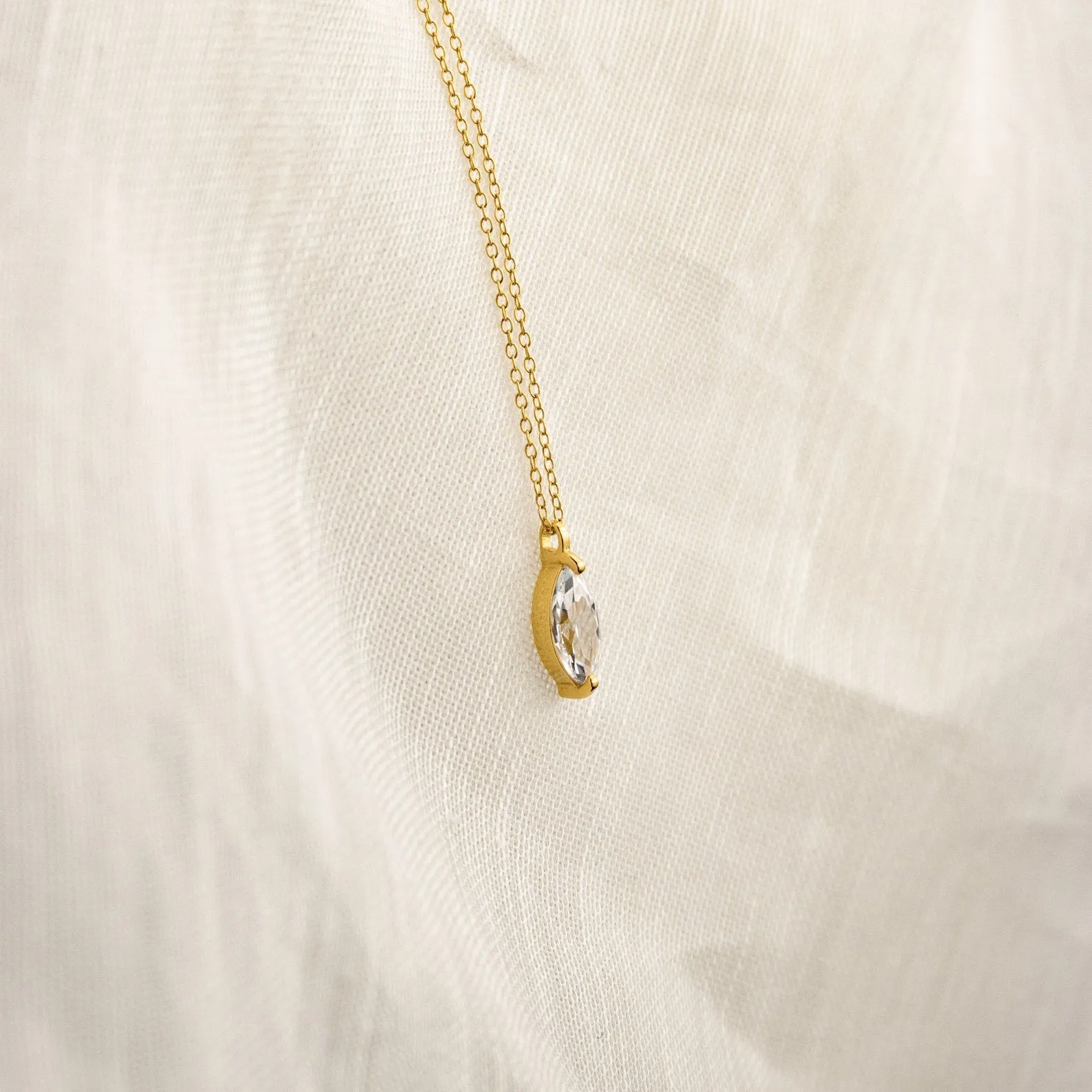 Elegant Romance: Athens Marquise Diamond Necklace