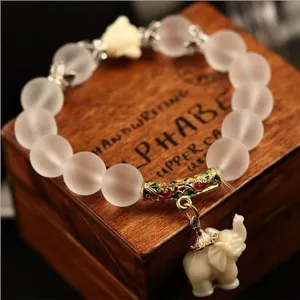 Elephant Charm Bead Bracelet