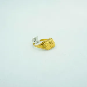 Embossed square signet ring-