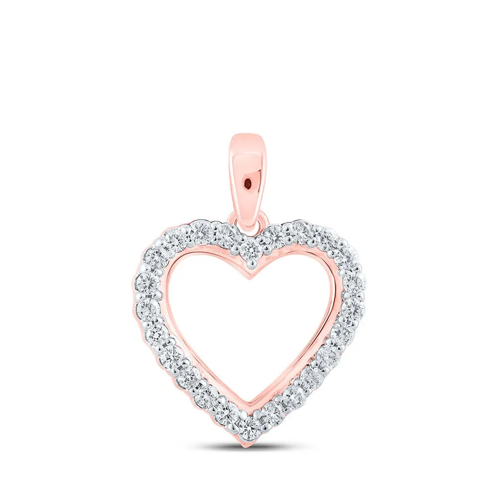 Enchanting Rose Gold Diamond Love Pendant