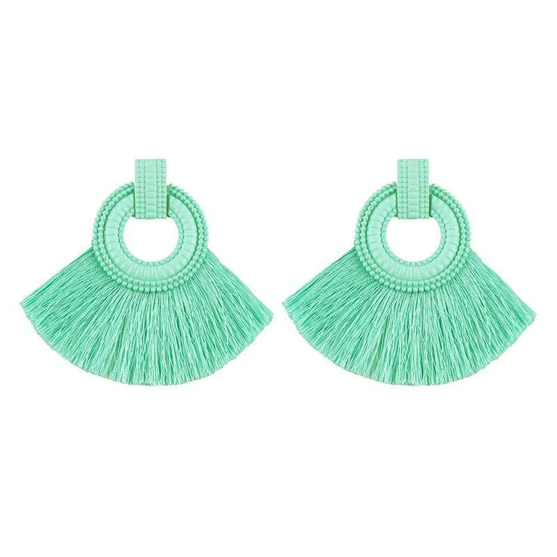 Fashion Alloy Paint Tassel Earrings