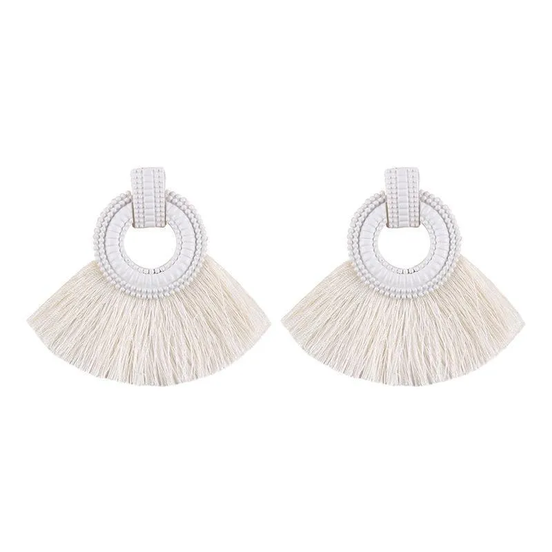 Fashion Alloy Paint Tassel Earrings
