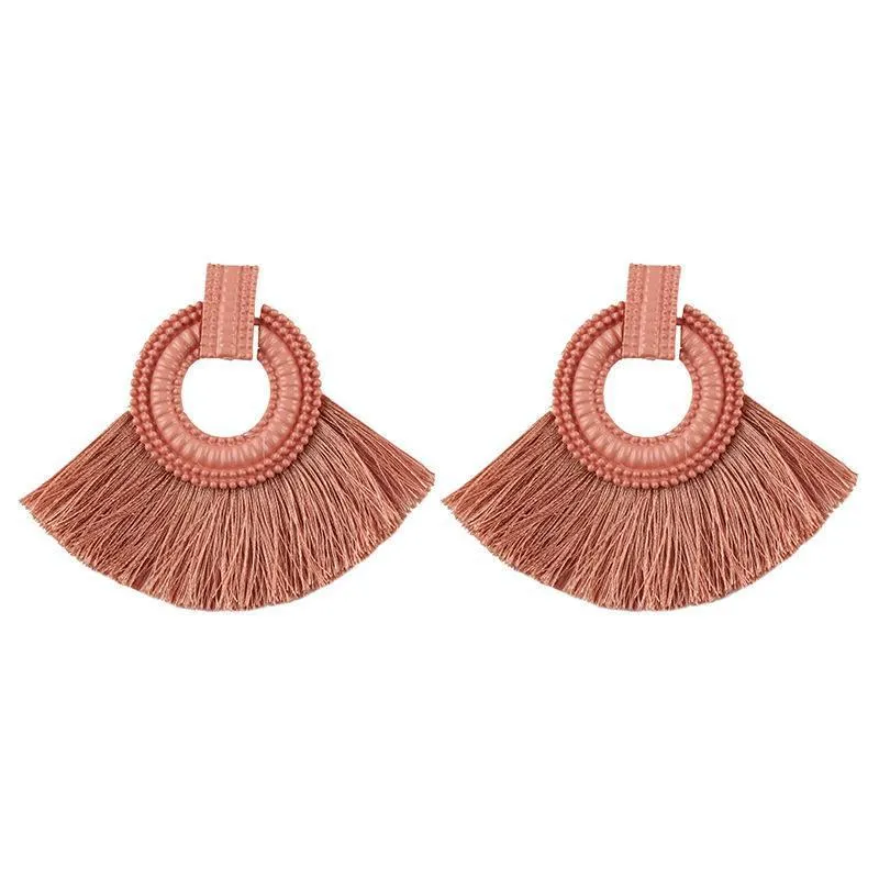 Fashion Alloy Paint Tassel Earrings