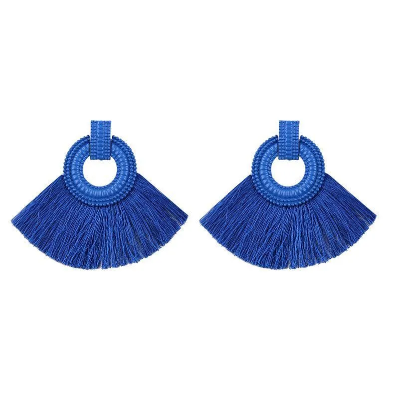 Fashion Alloy Paint Tassel Earrings
