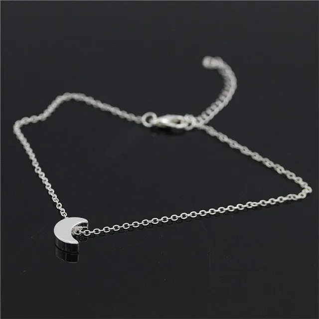 Fashion Gold Sliver Color  Moon Anklets For Women