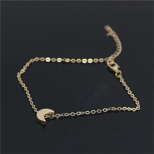 Fashion Gold Sliver Color  Moon Anklets For Women
