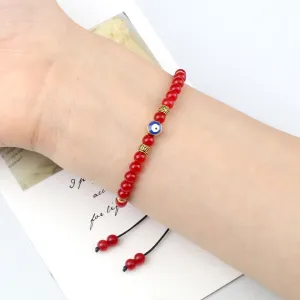 Fashion Turkish Evil Eyes Braid Bracelets For Women Vintage Natural Mini Beads Bracelets