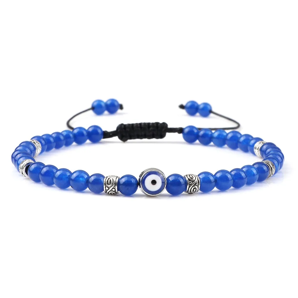 Fashion Turkish Evil Eyes Braid Bracelets For Women Vintage Natural Mini Beads Bracelets