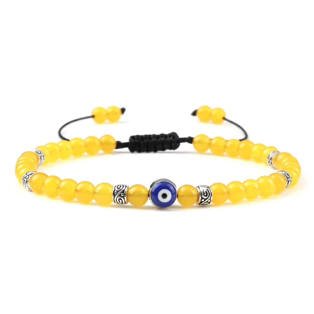 Fashion Turkish Evil Eyes Braid Bracelets For Women Vintage Natural Mini Beads Bracelets