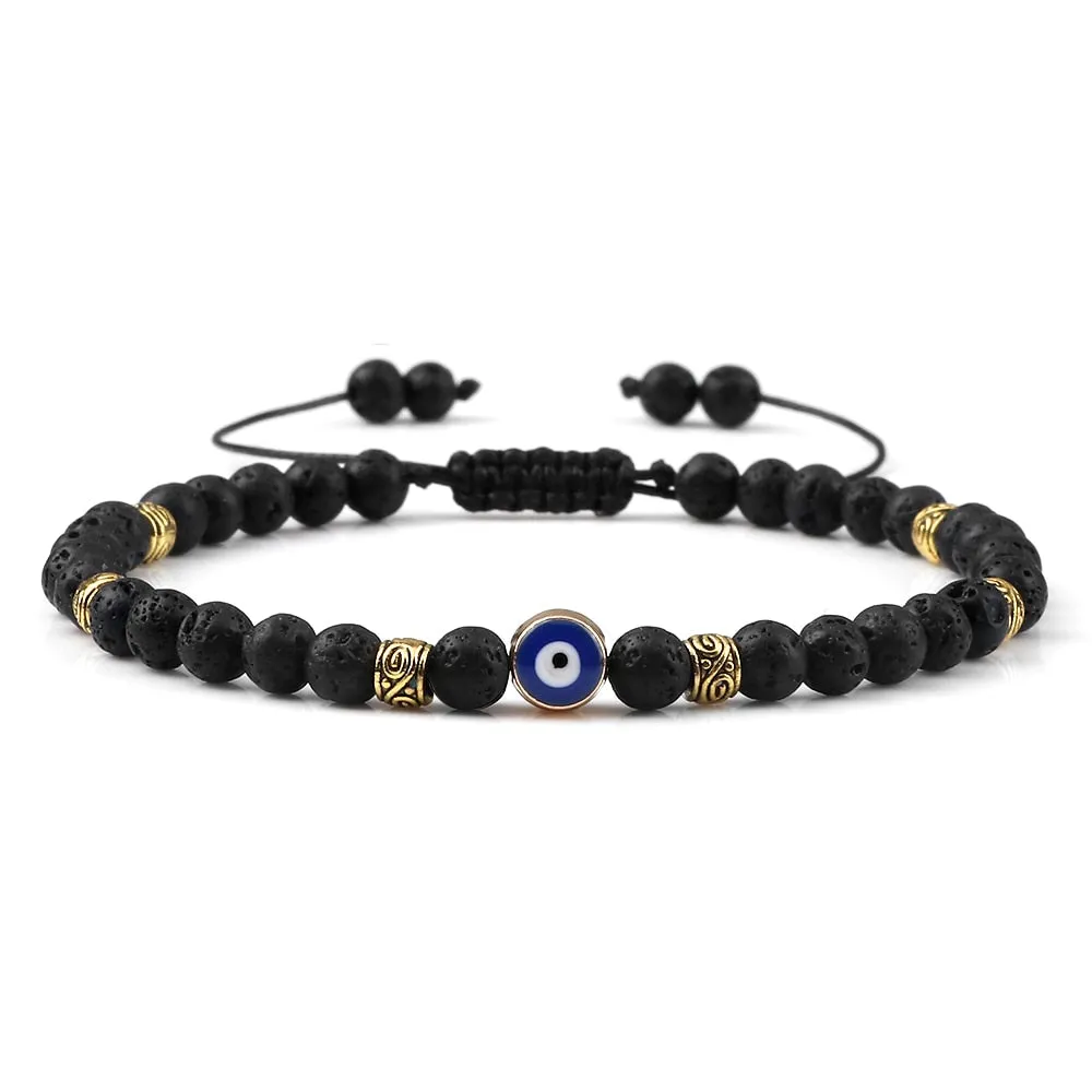 Fashion Turkish Evil Eyes Braid Bracelets For Women Vintage Natural Mini Beads Bracelets