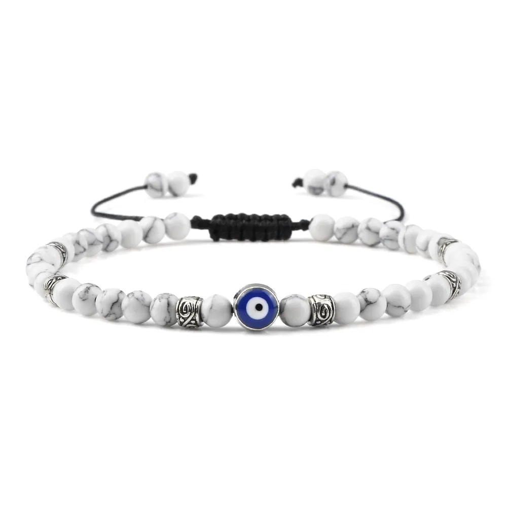 Fashion Turkish Evil Eyes Braid Bracelets For Women Vintage Natural Mini Beads Bracelets