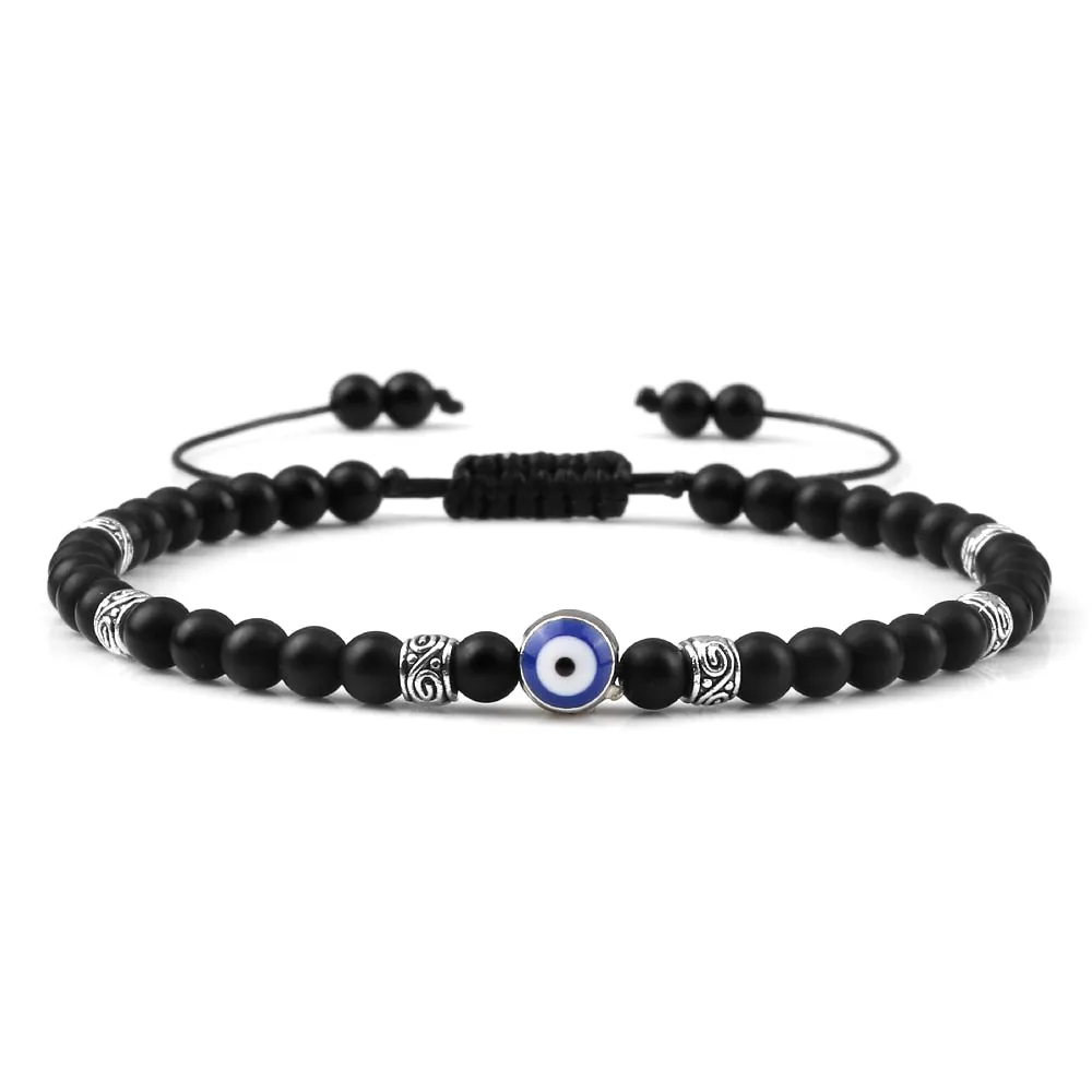 Fashion Turkish Evil Eyes Braid Bracelets For Women Vintage Natural Mini Beads Bracelets