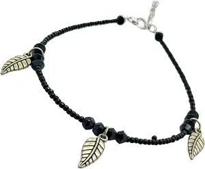 Fashionable Design Bead Crystal Charm Anklet Bracelet Handmade Simple Summer Beach Waterproof Ankle Foot Chain Bracelets for Women Minimalist Jewelry Adjustable