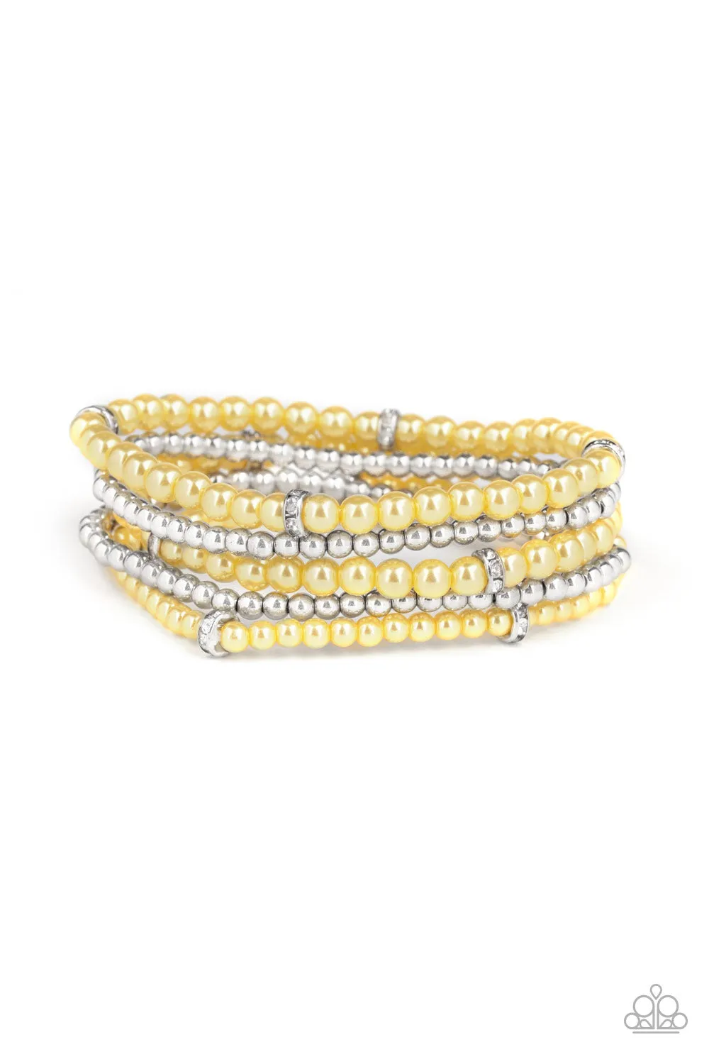 Fiercely Frosted - Yellow Bracelet