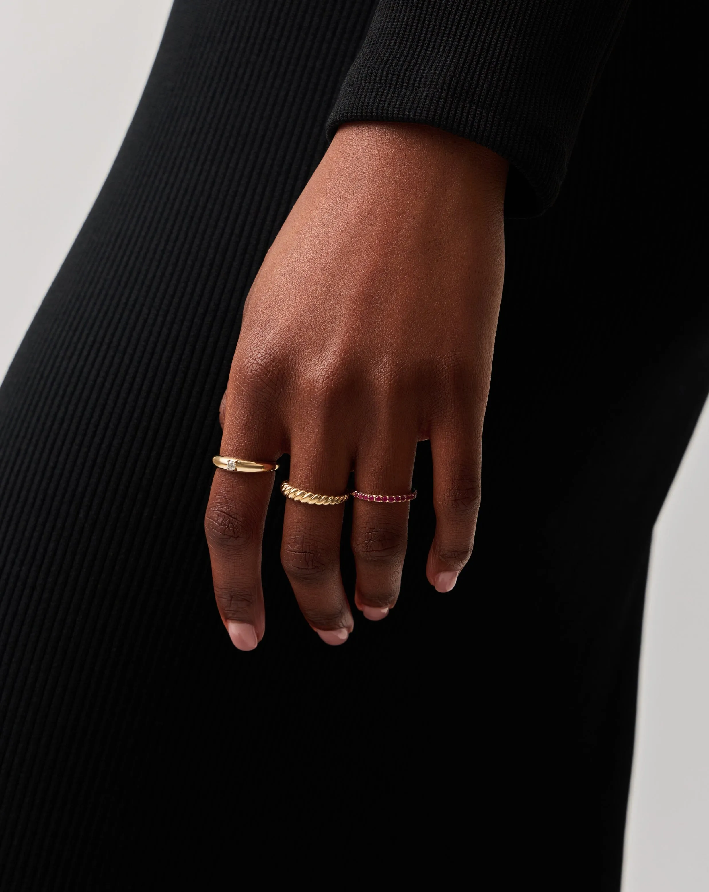 Fine Half Eternity Ruby Ring | 14ct Solid Gold/Ruby