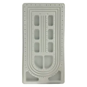 Flocked Plastic Bead Necklace Design Board Tray