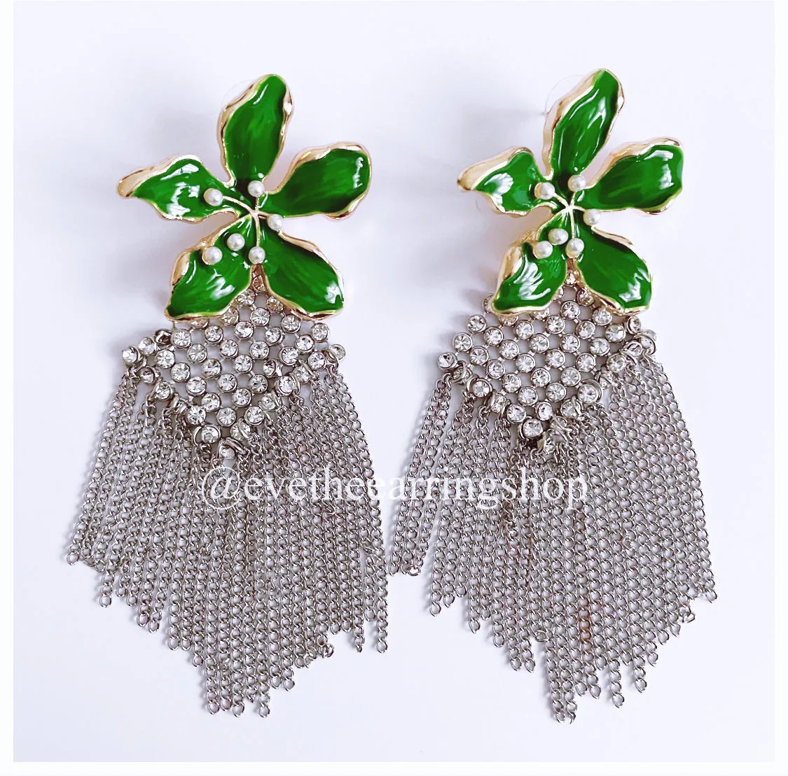 Floral Bohemian Beaded Tassel Dangle (Assorted Colours)