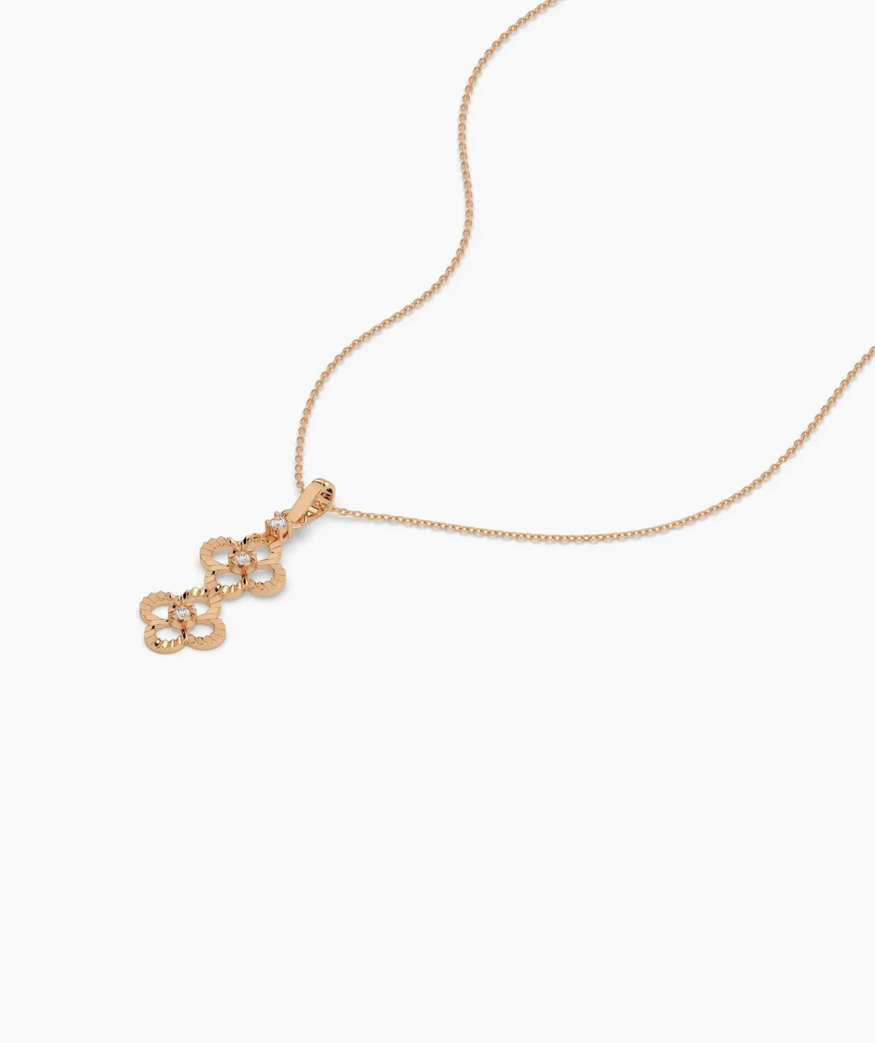 Floral Cascade Gold Necklace