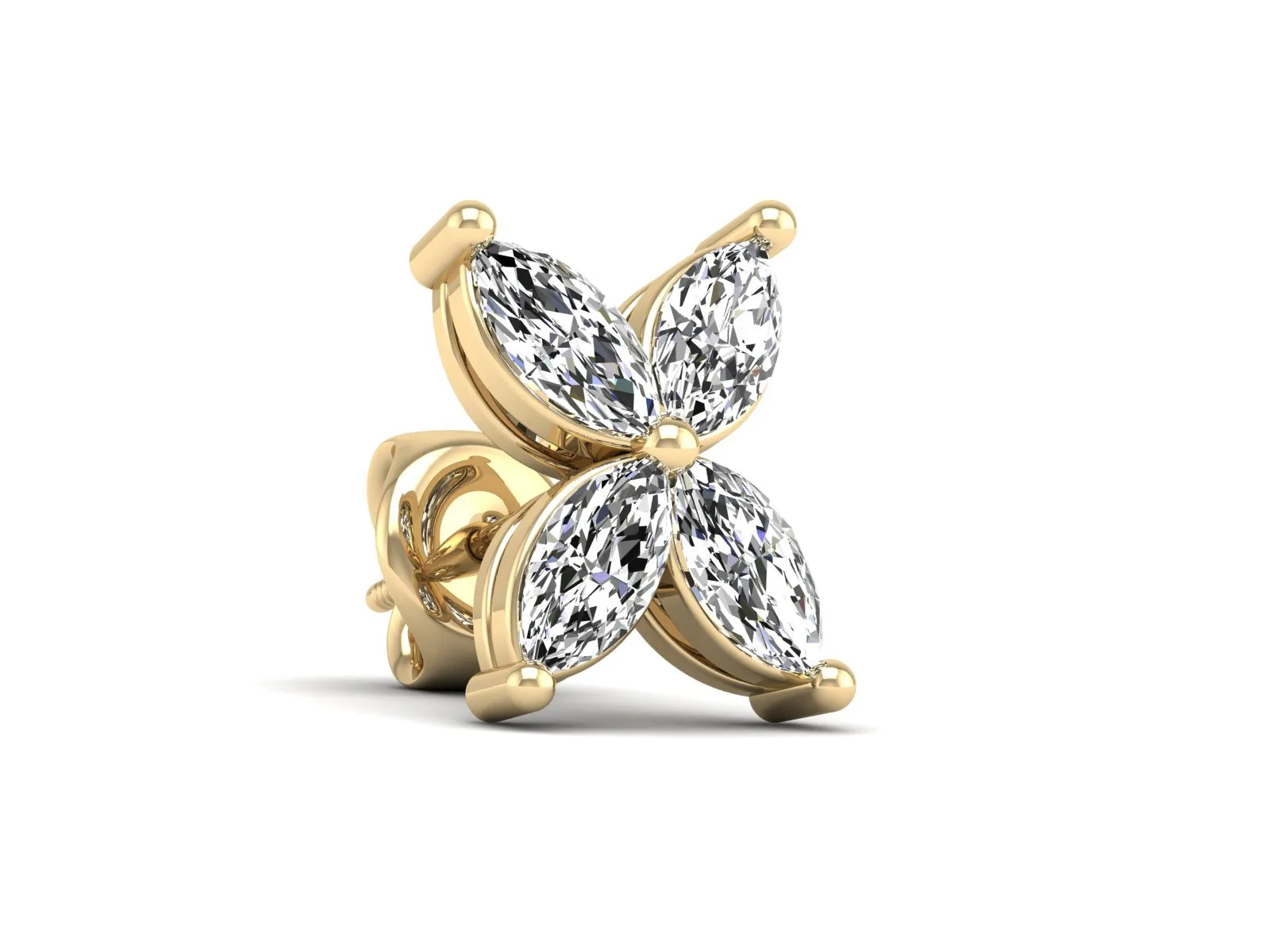 Floral Stud Earrings - 1.73 ct.