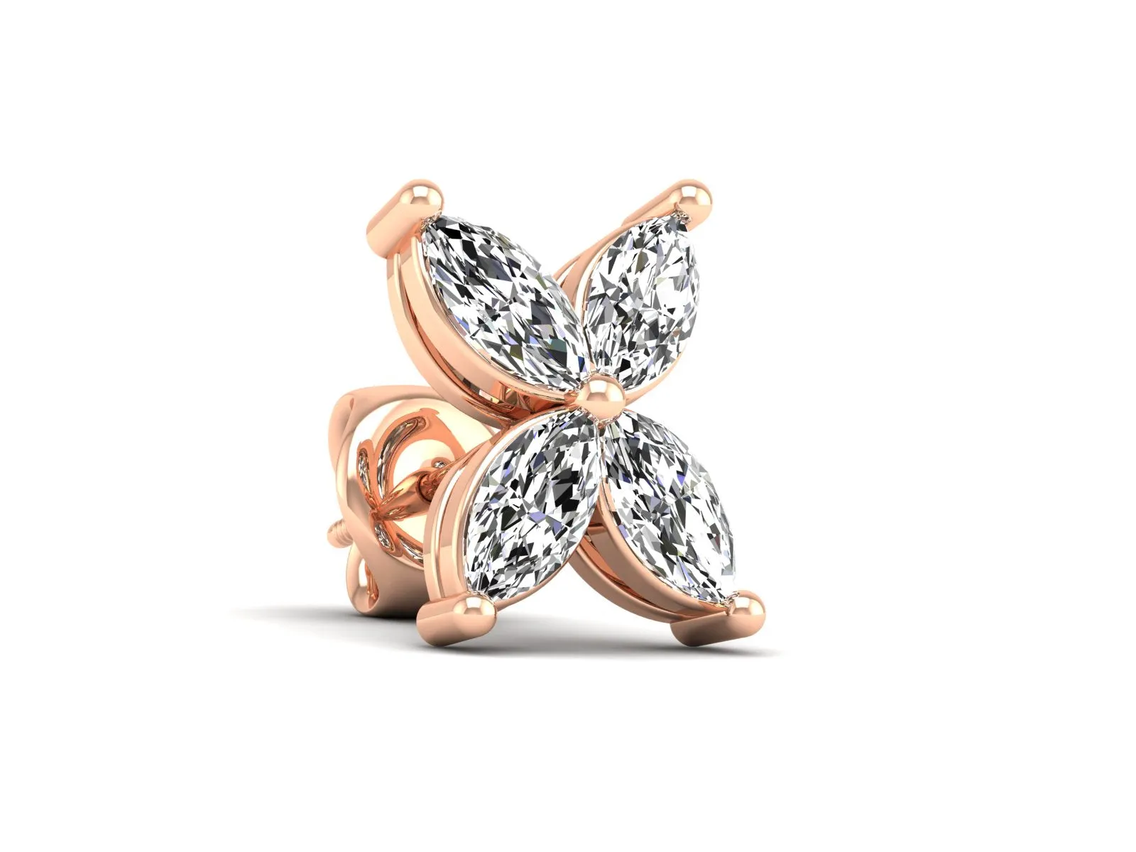Floral Stud Earrings - 1.73 ct.