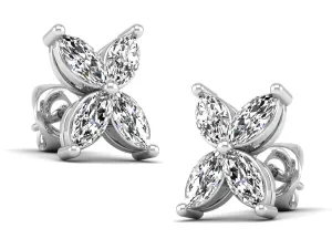 Floral Stud Earrings - 1.73 ct.