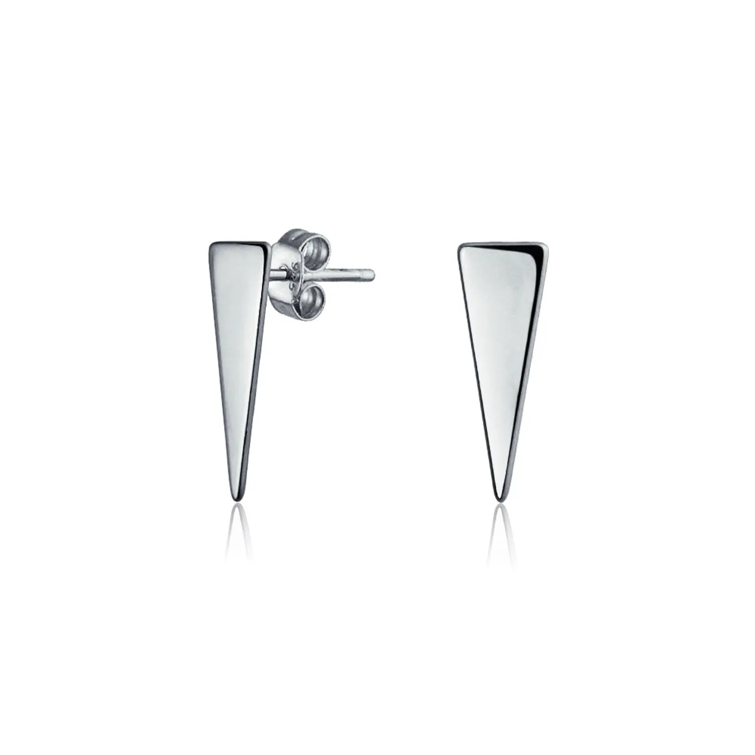 Geometric Spike Triangle Arrow Stud Earrings 14K Gold Sterling Silver Customizable
