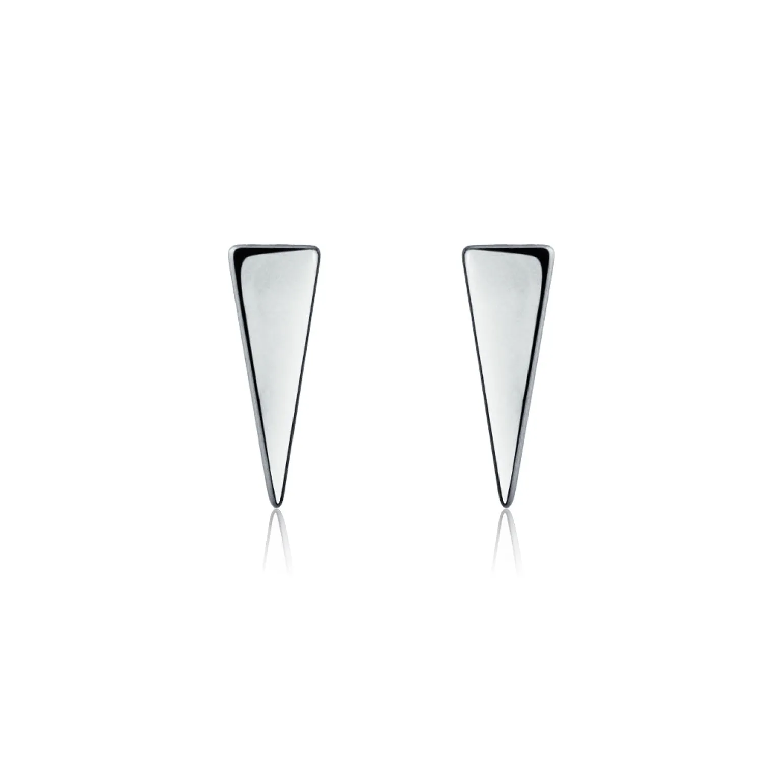 Geometric Spike Triangle Arrow Stud Earrings 14K Gold Sterling Silver Customizable