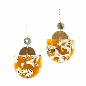 Gila Acrylic Earrings - Yellow
