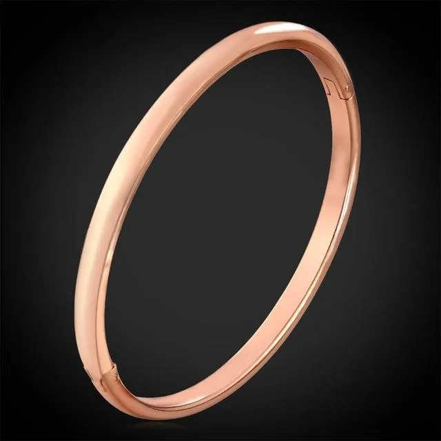 Gold Color Bangle Round Bracelets Bangles