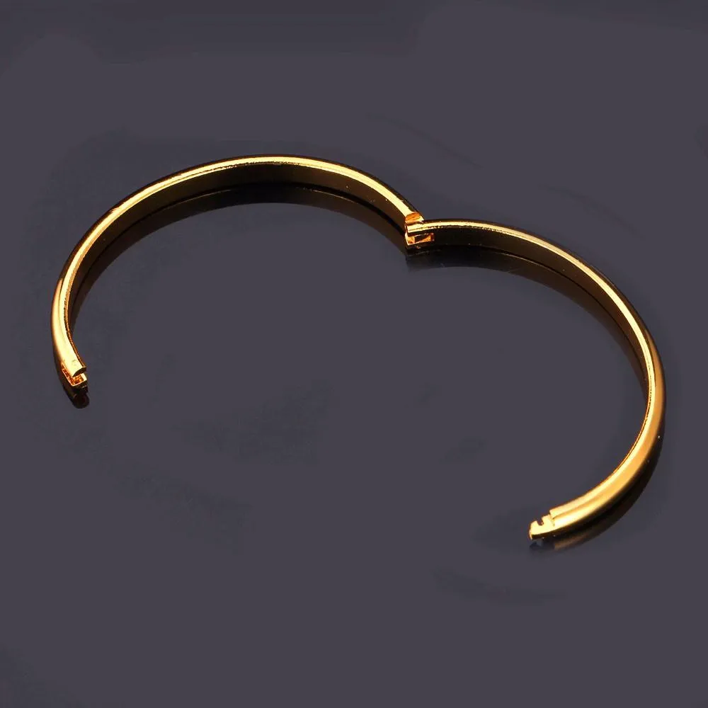 Gold Color Bangle Round Bracelets Bangles