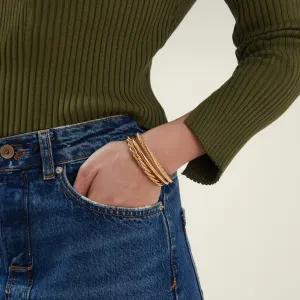 Gold Twisted Bangles
