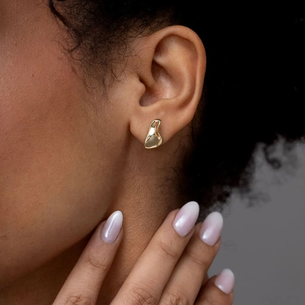 Golden Nugget Earrings | 9ct Gold