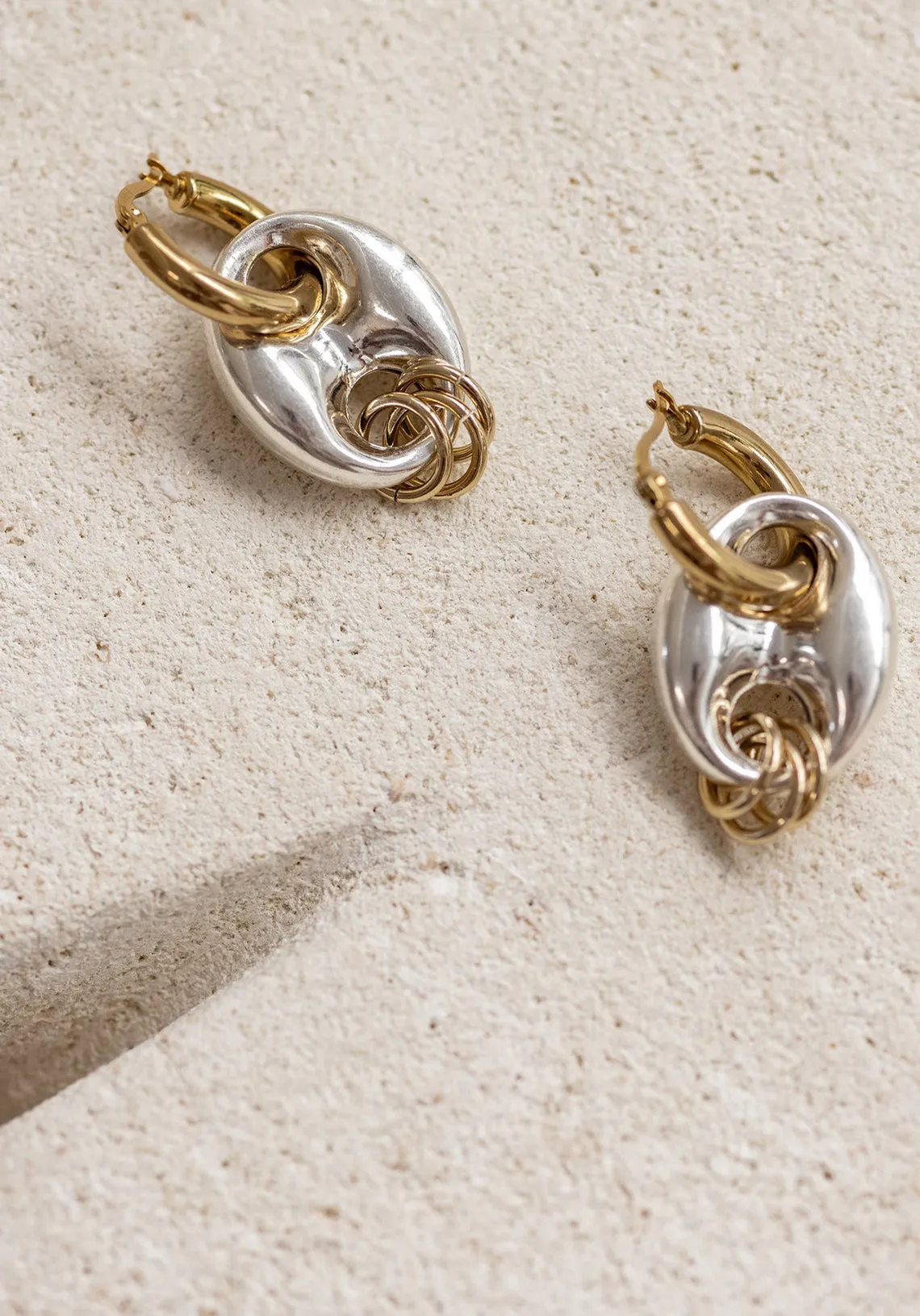 GOLD/SILVER LINK EARRINGS