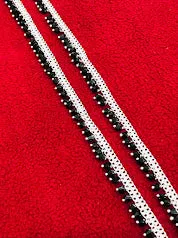 Gorgeous Chain Alloy Anklet With Black Beads For Women