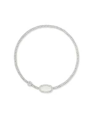 Grayson Silver Stretch Bracelet in Ivory Mother-of-Pearl